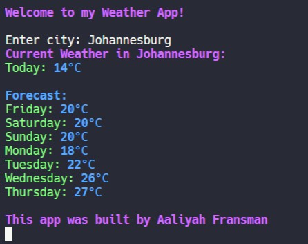 Python weather app